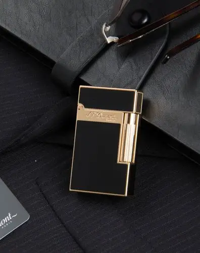 都彭s.t.dupont名品专场都彭 ligne2系列中国漆黑色镀金朗声打火机168