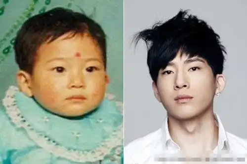 贾玲儿时黑瘦干自嘲像"难民" 明星儿时丑照大公开