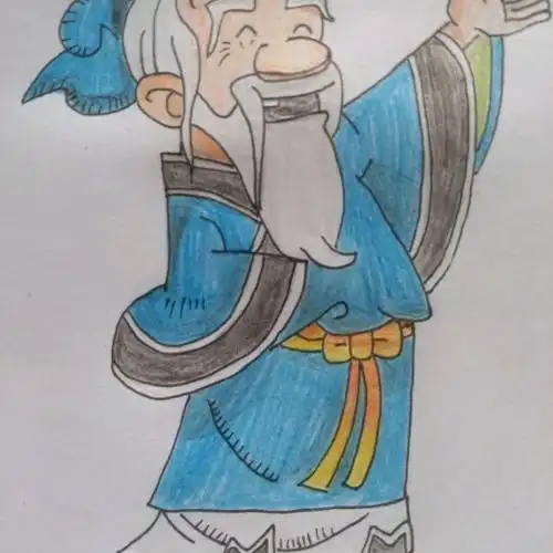 儿童画孔子的简笔画