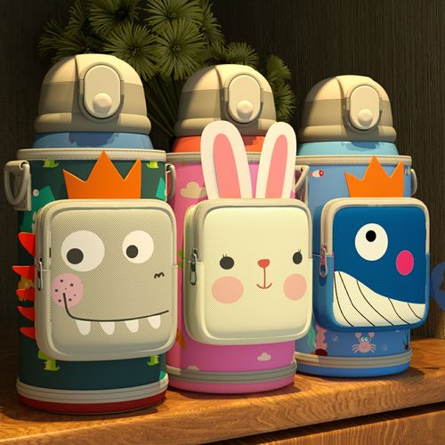 格非尔儿童保温杯男童316抗菌带吸管小学生幼儿园宝宝女卡通水壶