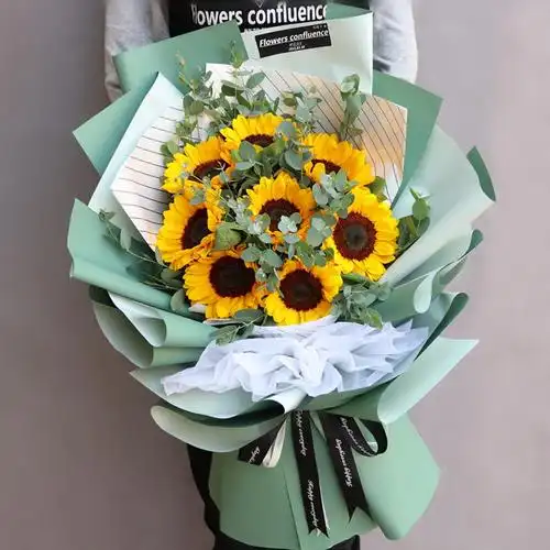 父亲节向日葵生日鲜花花束礼盒北京上海深圳长沙鲜花速递同城