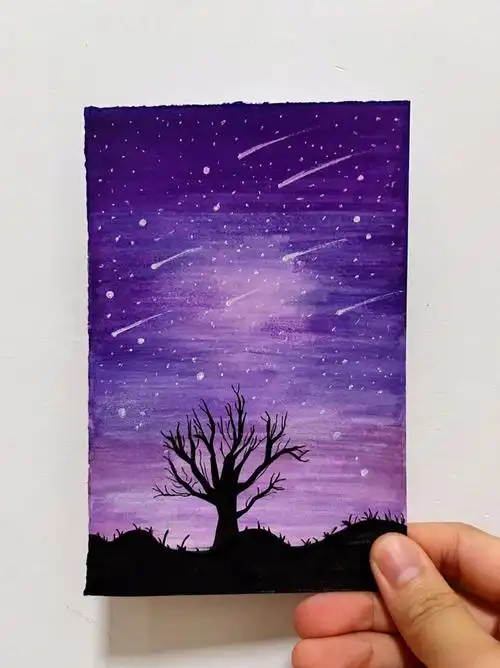 马克笔手绘星空画