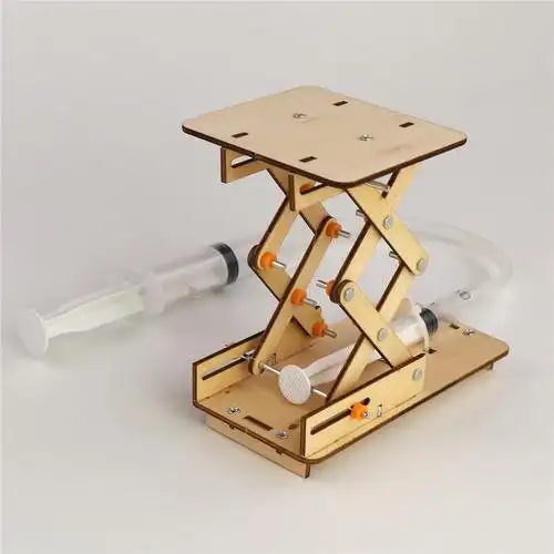 科技小发明小学生气动升降平台儿童科学实验手工手工制科学实验