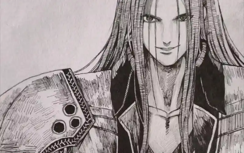 【手绘】画一个美女萨菲罗斯