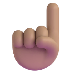 microsoft teams 15.0上的食指向上指: 中等肤色