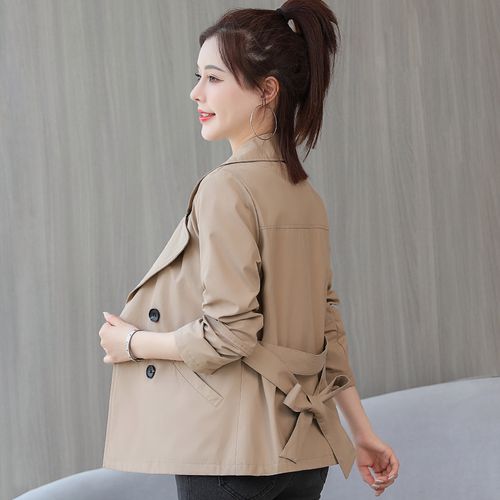 短款风衣女气质小个子英伦风短外套