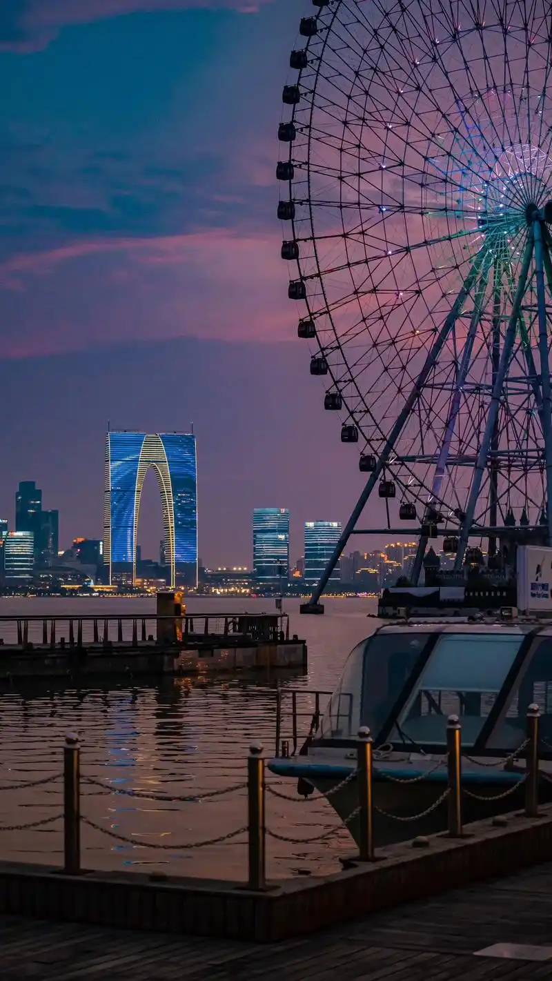 金鸡湖摩天轮将升级改造,9月17日停止亮灯,期待改完后的样子 - 抖音