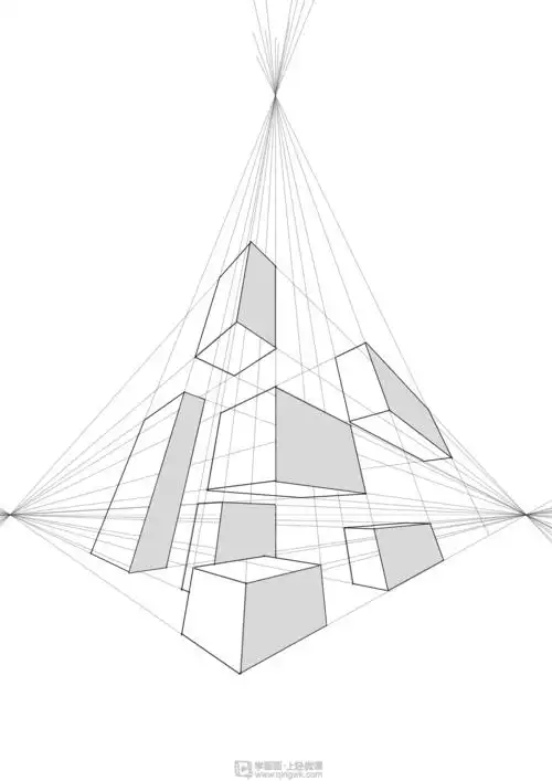 动漫插画基础——三点透视练习