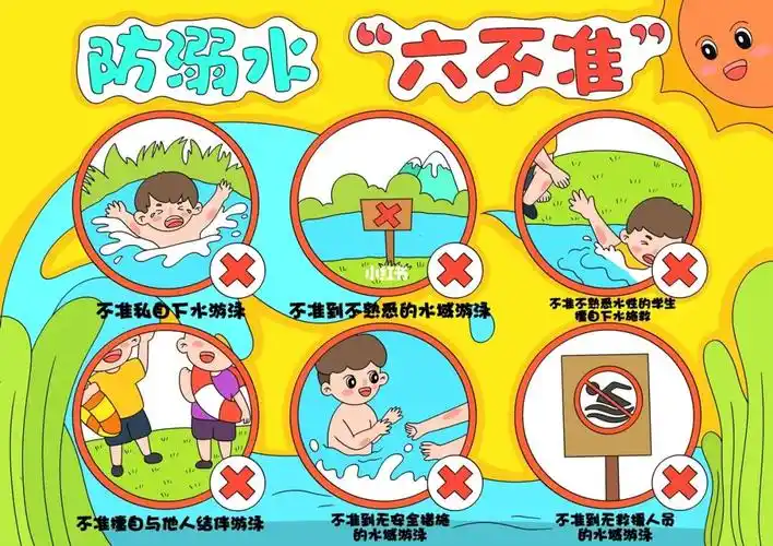 防溺水六不准绘画