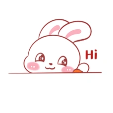 挥手嗨打招呼可爱兔子动态gif动态表情包