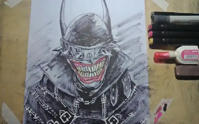 【绘画教程】几分钟教你画一张狂笑之蝠