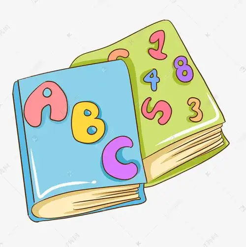 英语书本手绘插画