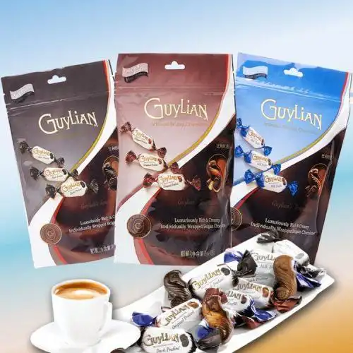 比利时进口guylian吉利莲魅炫海马巧克力3袋组合包邮零食牛奶黑