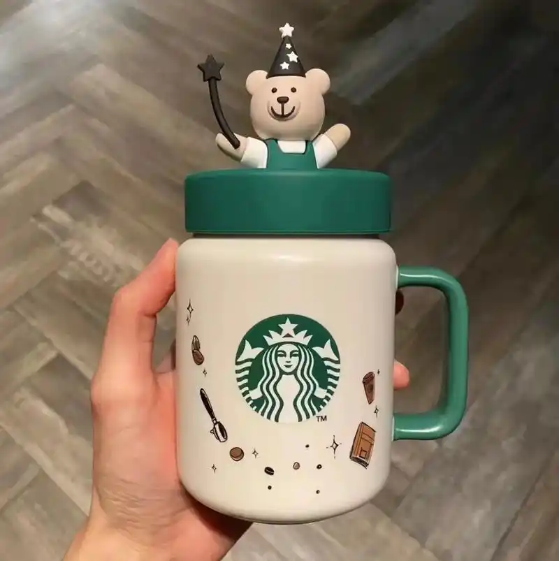 【05·星巴克小熊水杯 】     陶瓷的材质 冷饮热饮都能 - 抖音
