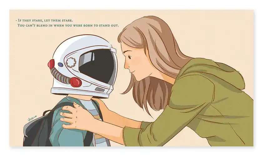 wonder电影奇迹男孩练习小插画