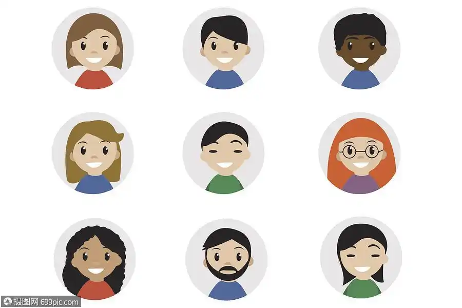 卡通人物发型儿童图片