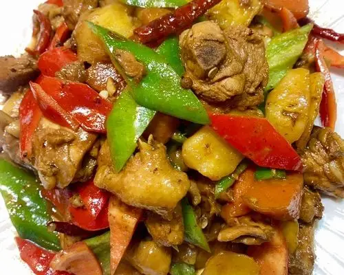 【大盘鸡(家庭版)的做法步骤图,怎么做好吃】堂哥家常菜_下厨房