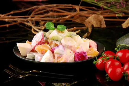 酸奶水果沙拉图片