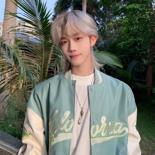 假发男生日常自然全头套式中分刘海日系鲻鱼头男生武士头假发套女