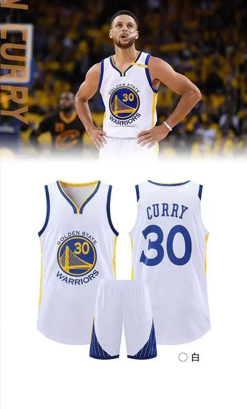 勇士球衣30号11汤普森杜兰特篮球服男女背心定制比赛团购勇士蓝色11号