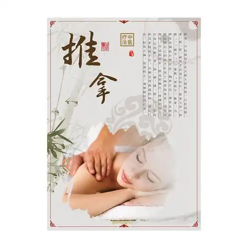 养生堂足疗海报背部推拿按摩摩肩理疗写真挂图写真