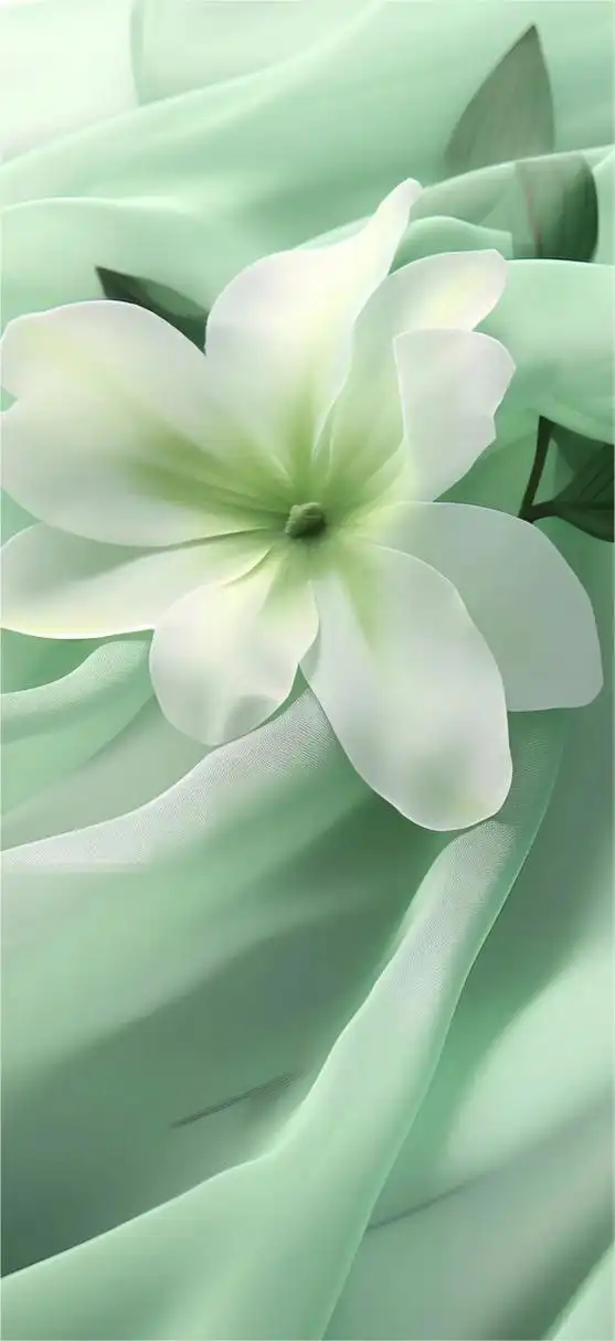 壁纸分享,绿色简约花朵,清新淡雅,送给周一上班的自己