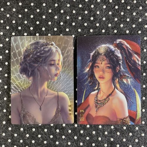 wlop笔下作品鬼刀周边收藏工艺闪卡粗闪工艺风铃公主一对两张