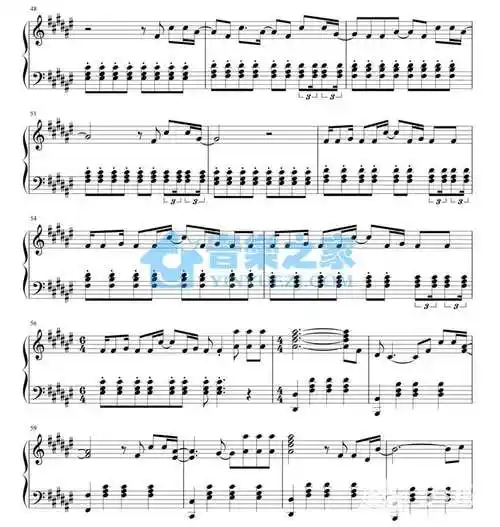 faded歌曲钢琴五线谱