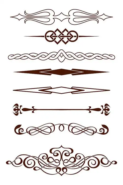 条形花纹花边图案