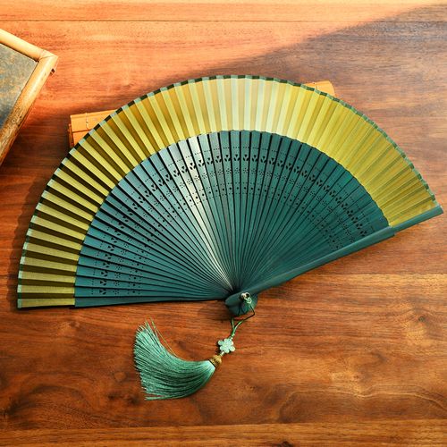 古风渐变折扇复古中国风女式随身舞蹈跳舞扇子汉服搭配拍照旗袍