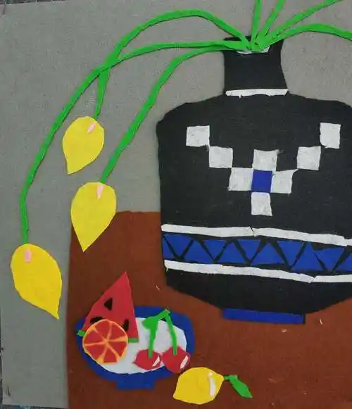 六下 不织布拼贴静物