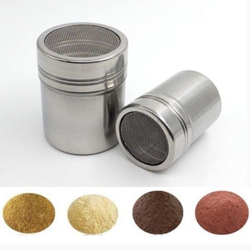 hot stainless steel chocolate shaker cocoa flour icing sugar