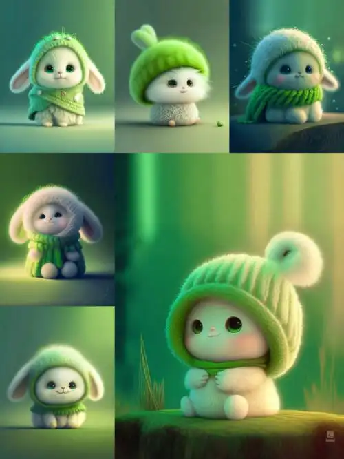 兔生建议:禁止焦"绿"#软萌兔  #兔兔  #兔子  #我的萌宠  #插画  #ai