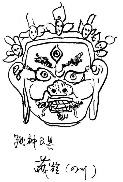 面具简笔画过程藏戏妖魔的面具简笔画脸谱的简笔画简笔画脸谱图片脸谱