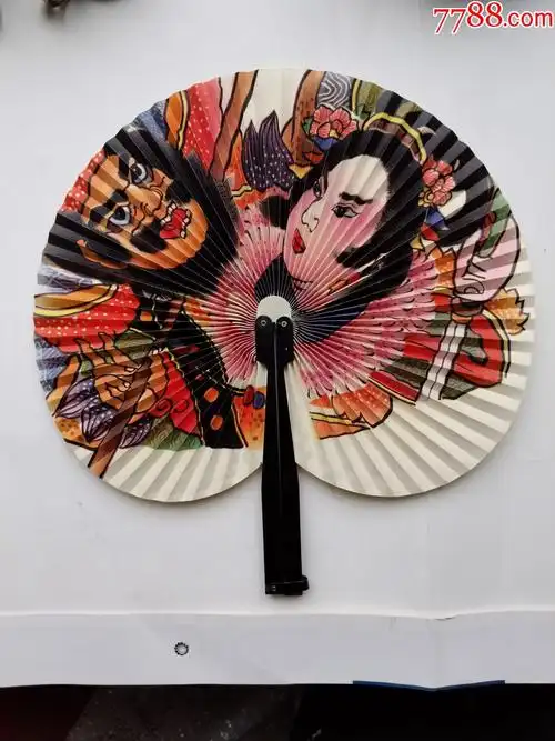 中国出口日本折叠纸质团扇