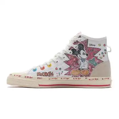 迪士尼三叶草adidasnizza米奇联名男女运动系带高帮帆gz8838帆布鞋