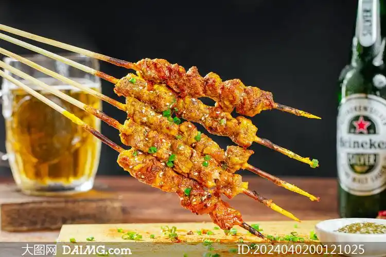 特色美食烤羊肉串摄影图片素材