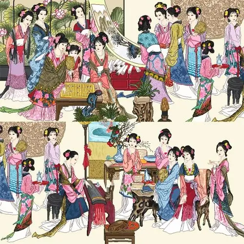 百家好十二金钗十字绣琴棋书画十八美女人物红楼群芳图2018新款