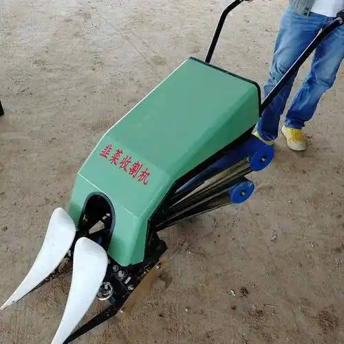 收一行韭菜用电动韭菜收割机润丰能收油菜韭菜小白菜电动收割机