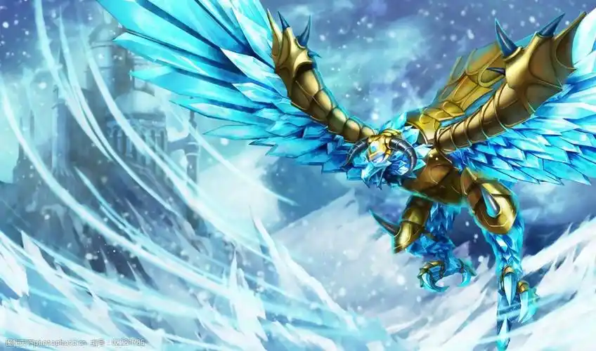 关键词:冰凤凰黄金皮肤展示免费下载 lol 冰雪 凤凰 鸟 英雄联盟 图片