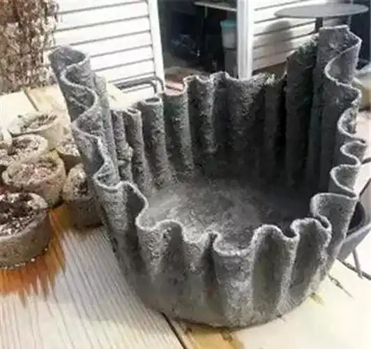 自己手工diy一个创意混凝土花盆