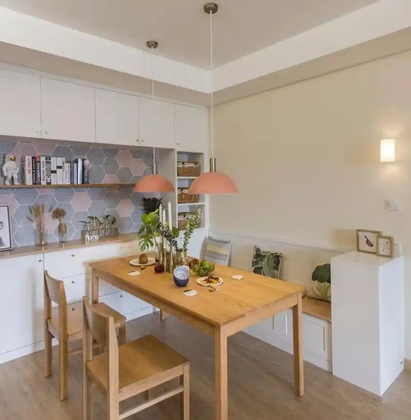 西安宸宇装饰家庭餐厅卡座设计大全小户型餐厅的合理利用