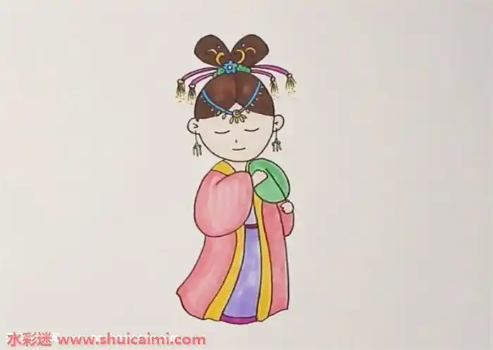 古代卡通仙女简笔画