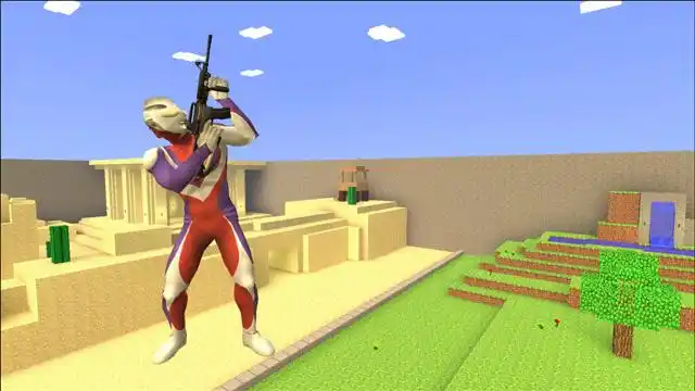 迪迦奥特曼在村庄拿着一把枪,他是发现怪兽了吗?