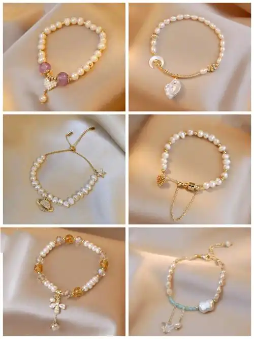 那些温柔啦时光的珍珠手链78秋季穿搭必入
