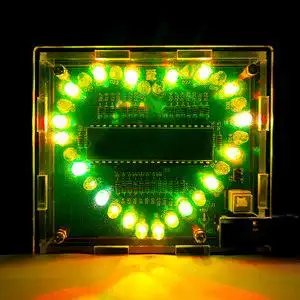 七彩炫光51单片机心形流水灯图片