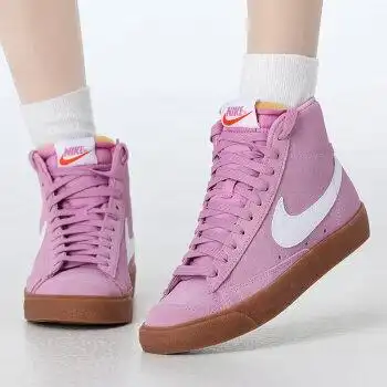 nike耐克女鞋高帮粉色板鞋秋冬运动鞋翻毛皮休闲鞋运动休aj36