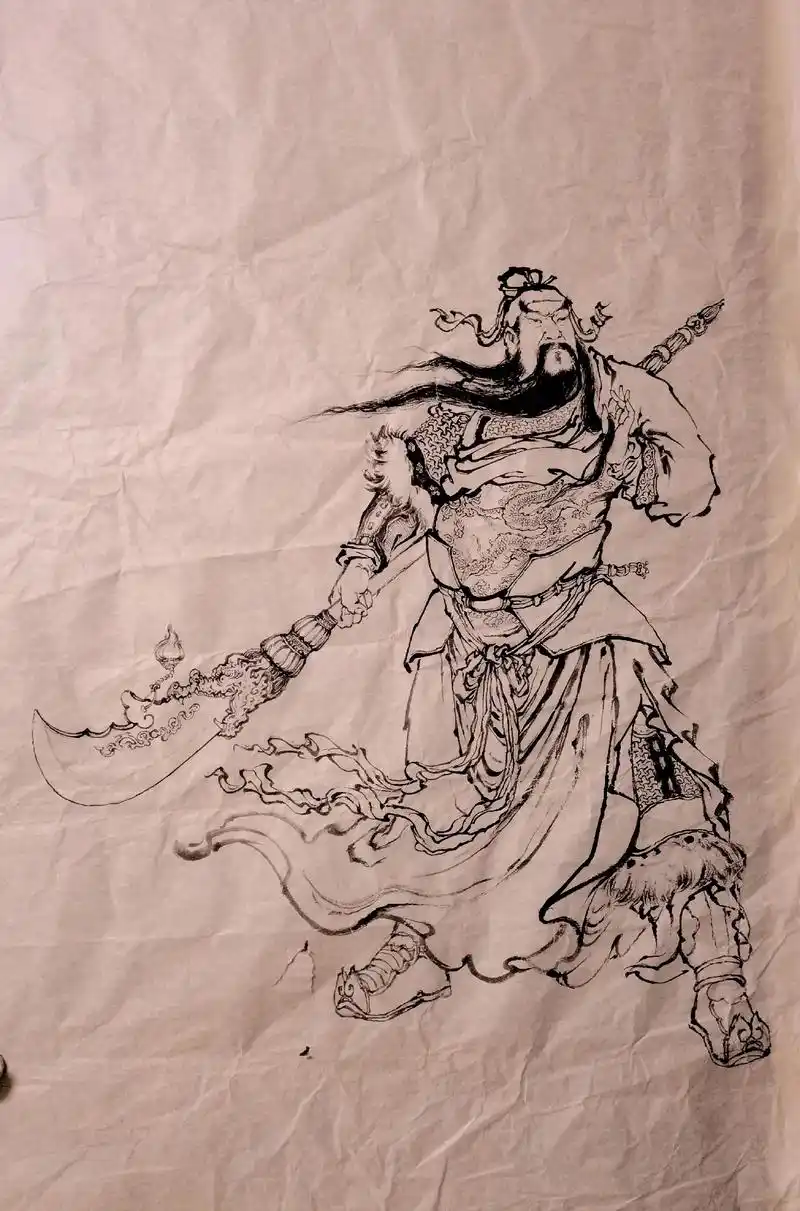 单刀赴会关云长  #关羽#关羽武圣  #国画 #国画人物 # - 抖音