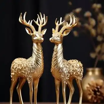 神兽金鹿,寓意财富好运