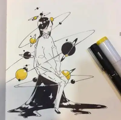 清新治愈风画师:日本小姐姐ikedda